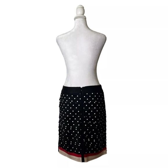 White House Black Market Tiered Polka Dot Pencil Suit Skirt Designer Womens US 2 - Picture 4 of 8